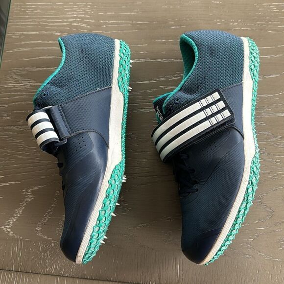 Adidas Adizero HJ Blue Green Cleats Track & Field Performance Shoes Men’s Sz 7.5 - Picture 6 of 12